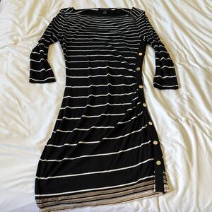 Black and White Striped Dress
